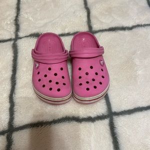 Girls pink crocs